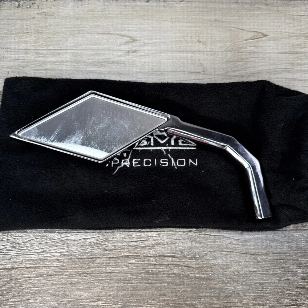 Acme Precision Bike Mirror Chrome Diamond Shaped Bicycle Side Mirror
